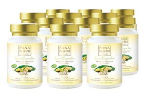 Botella cápsulas polvo fruta Noni Hawaiana pura