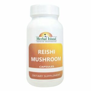 Cápsulas de polvo de Reishi en envase