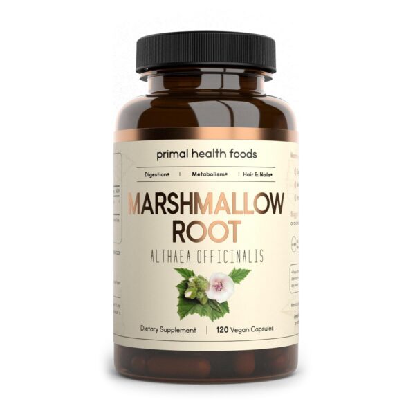 botella cápsulas raíz de malvavisco orgánico primal health