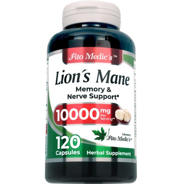 botella cápsulas suplemento melena de león fito medic´s