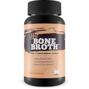 Version 1.0.0 Botella cápsulas suplementos Best Bone Broth para huesos