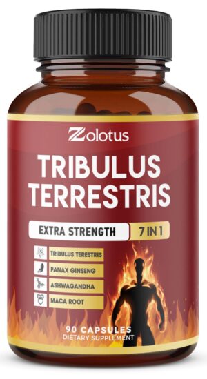 Botella de cápsulas Tribulus Terrestris para energía y salud