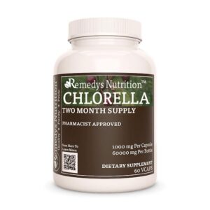 Version 1.0.0 Botella de cápsulas veganas de chlorella Remedy's Nutrition