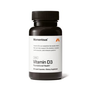 Botella cápsulas vitamina D3 2000 IU Momentous