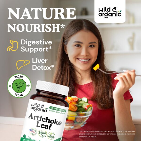 Botella de cápsulas Wild & Organic para hígado y digestión