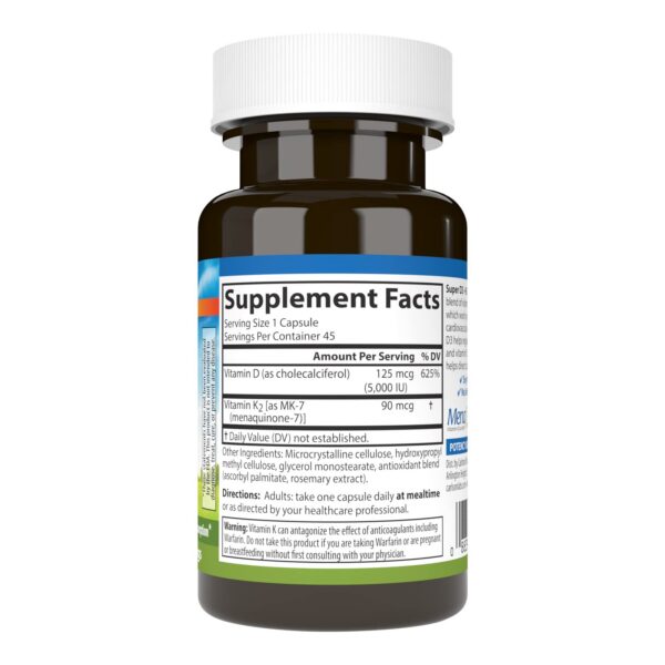 Version 1.0.0 Botella Carlson Super D3 + K2 para apoyo óseo