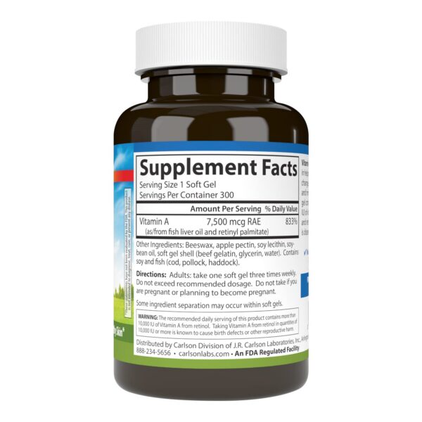 Version 1.0.0 Botella Carlson suplemento vitamina a para salud visual y piel