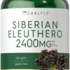 Botella Carlyle Eleuthero Siberiano 2400 mg 300 cápsulas sin gluten