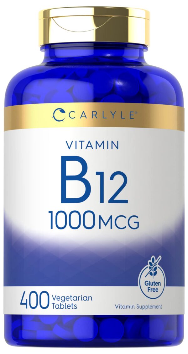 Botella de Carlyle vitamina B12 1000 mcg 400 tabletas