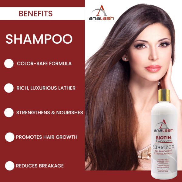 Botella champú Analash biotina colágeno 32 onzas