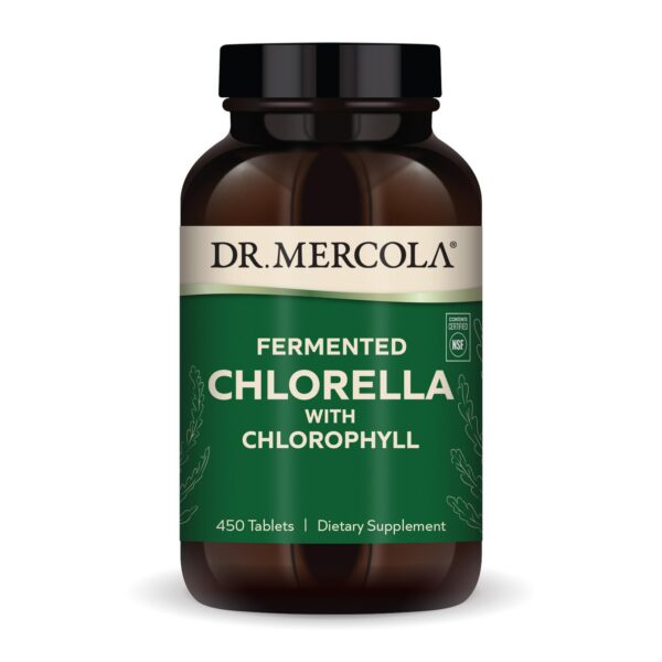 Botella de Clorella fermentada Dr Mercola 450 tabletas