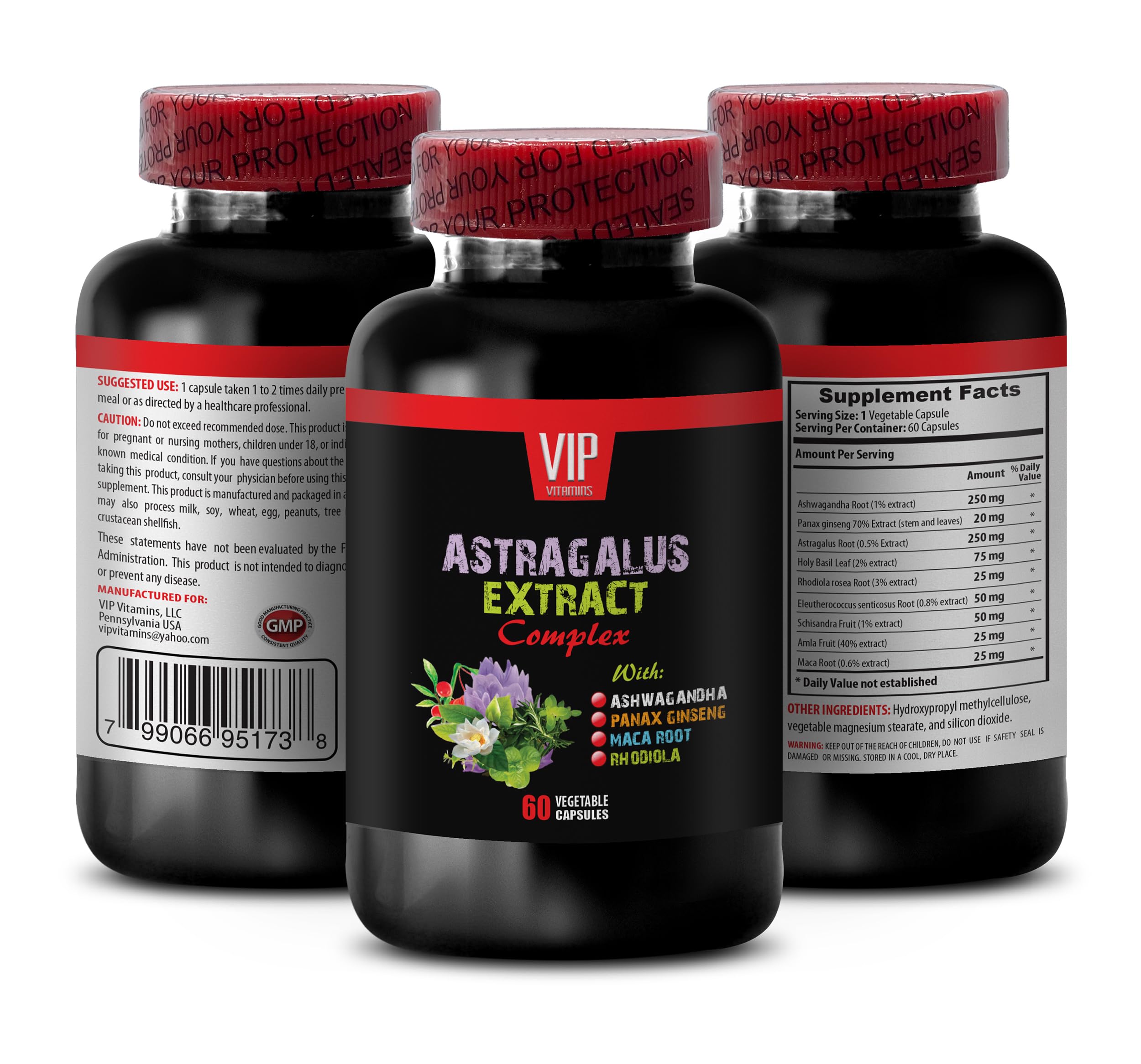 VIP Supplements Astragalus Complex with Ashwagandha and Ginseng