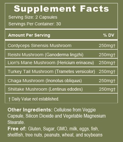 Botella de complejo de hongos para apoyo inmune