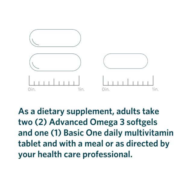 Version 1.0.0 Botella Cooper Complete 30 paquetes multivitamínico y aceite de pescado omega 3