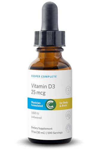 Botella de Cooper Complete vitamina D3 líquida 590 gotas
