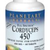 Botella Cordyceps espectro completo 450mg Planetary Herbals 60 cápsulas