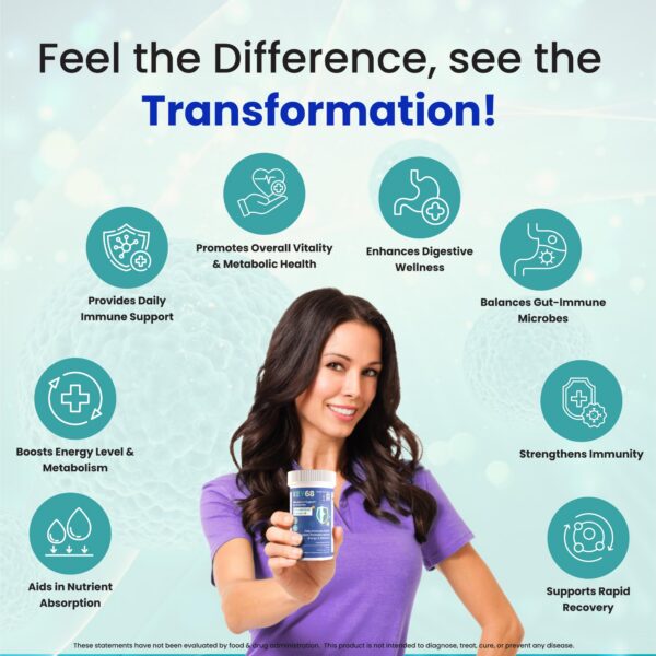 Version 1.0.0 Botella CSP con cápsulas probióticas KEY68 para estabilidad y frescura