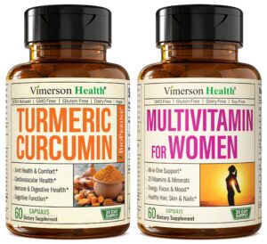 Botella Cúrcuma Curcumina con pimienta negra Vimerson Health