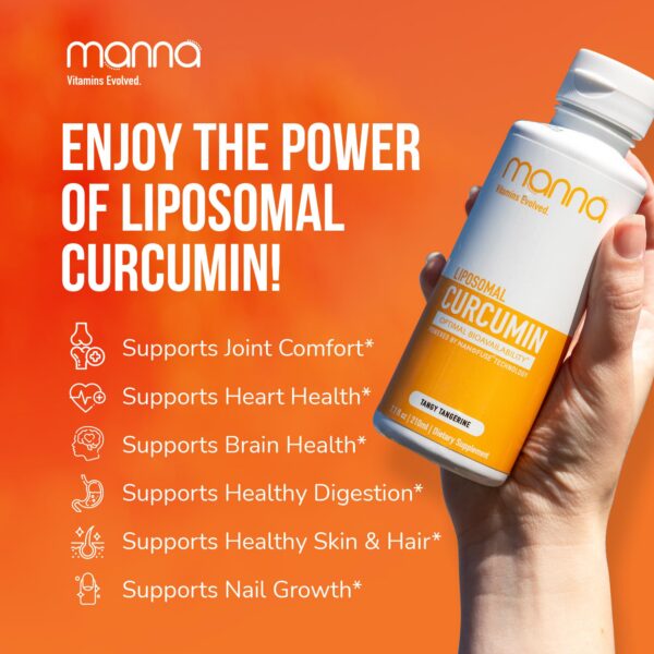 Botella de curcumina líquida para salud y bienestar diario