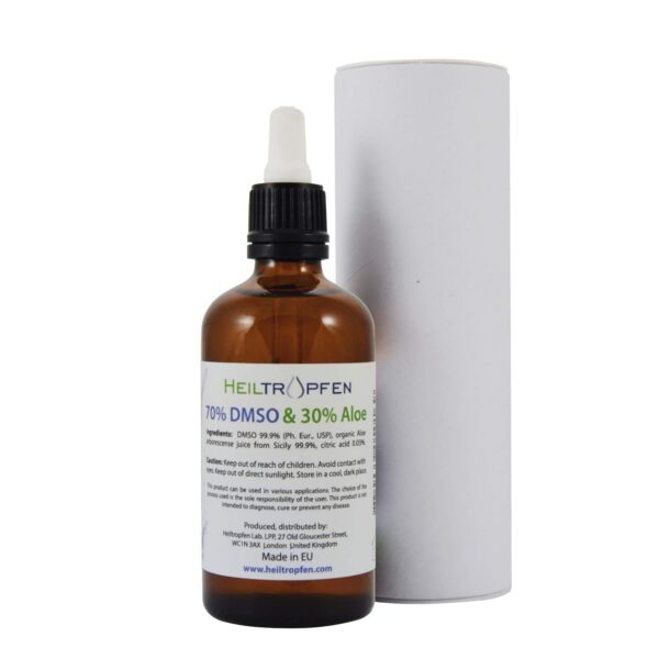 Botella DMSO y Aloe Arborescense Heiltropfen 100ml