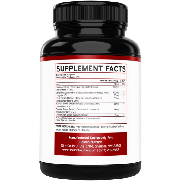 Botella Dorado suplementos circulación piernas y venas