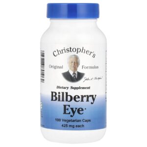 Botella Dr Christopher's Formula Bilberry Eye 100 cápsulas