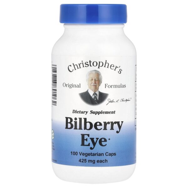 Botella Dr Christopher's Formula Bilberry Eye 100 cápsulas