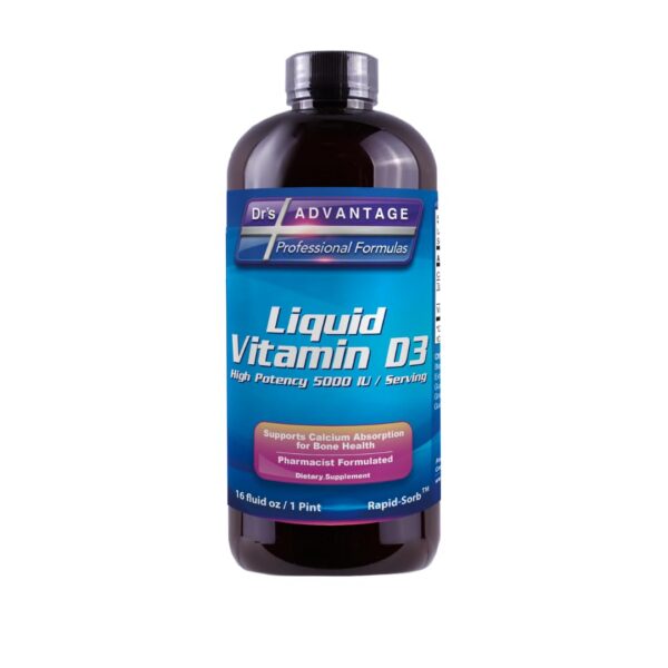 Botella Dr's Advantage vitamina D3 líquida 16 oz