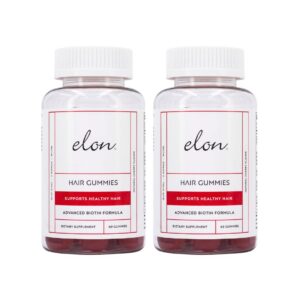 Botella Elon gomitas biotina 5000 mcg sabor cereza 120 unidades