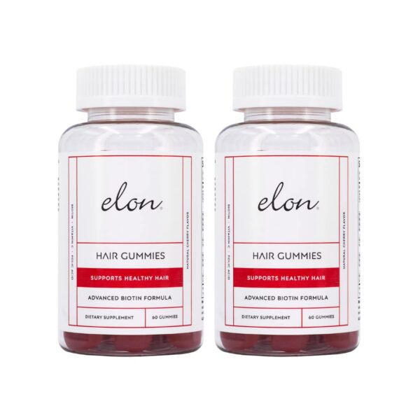 Botella Elon gomitas biotina 5000 mcg sabor cereza 120 unidades