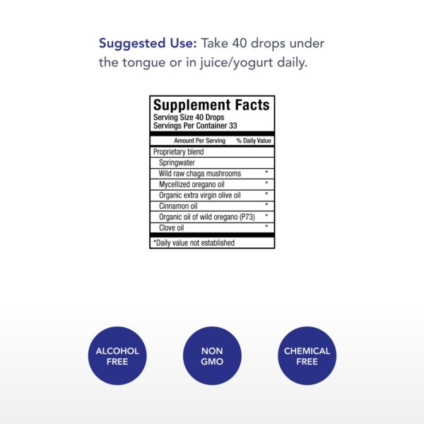 Botella de emulsión de chaga silvestre para apoyo inmunológico