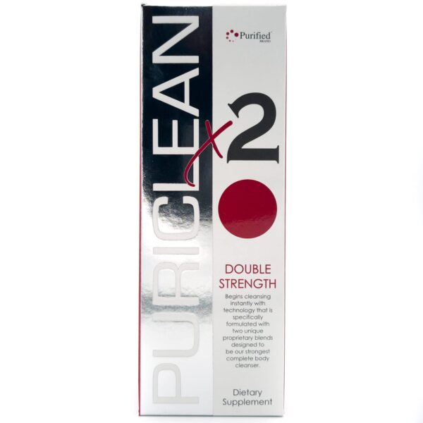 Botella y envase Puriclean X2 Detox Cleanse para limpieza corporal