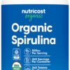 Botella espirulina orgánica Nutricost 240 tabletas