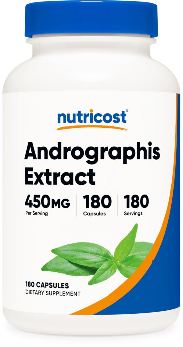 Version 1.0.0 Botella de extracto de Andrographis de 450 mg Nutricost