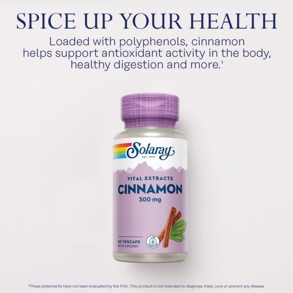 Version 1.0.0 Botella de extracto de canela SOLARAY