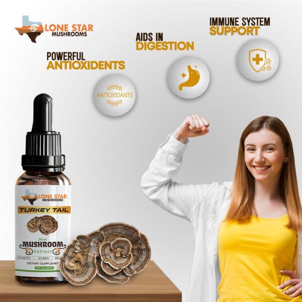 Botella de extracto de Cola de Pavo para salud intestinal