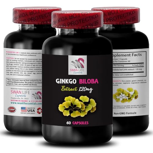 Botella de extracto de Ginkgo biloba en cápsulas 60 unidades