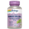botella extracto ginkgo biloba solaray 60mg 120 cápsulas veganas