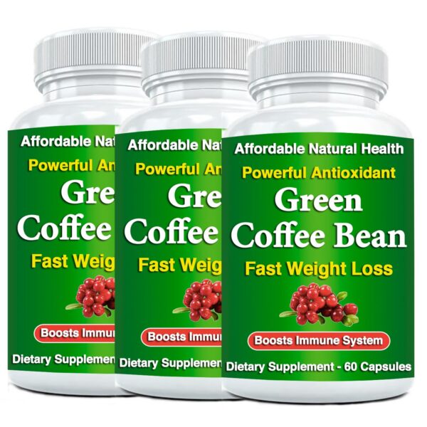 Botella extracto grano café verde 180 cápsulas