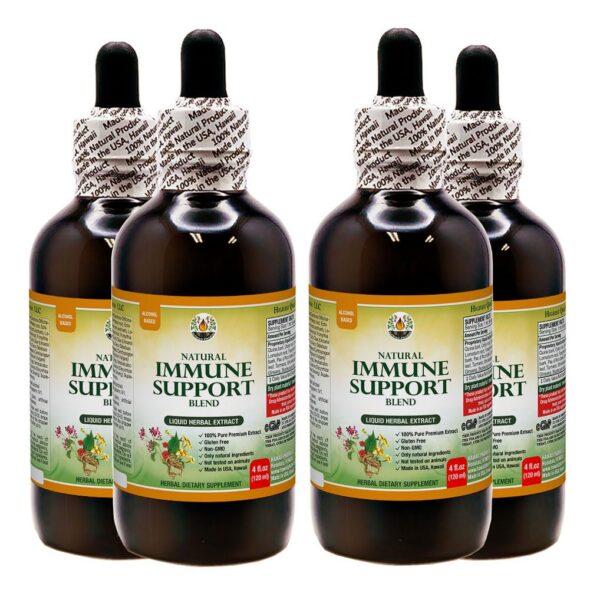 Botella de extracto herbal natural para apoyo inmunológico de 16 oz