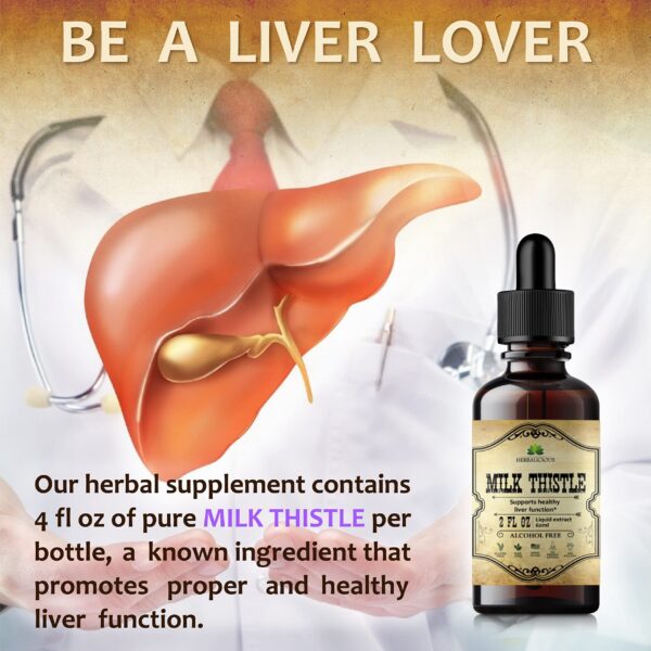 Botella extracto herbal cardo mariano HERBALICIOUS