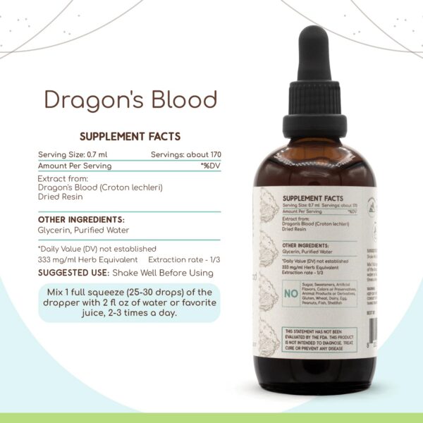botella extracto herbal dragons blood sin alcohol 4 onzas herbera