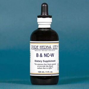 Version 1.0.0 Botella extracto herbal Pure Herbs B & NC-W 4 oz