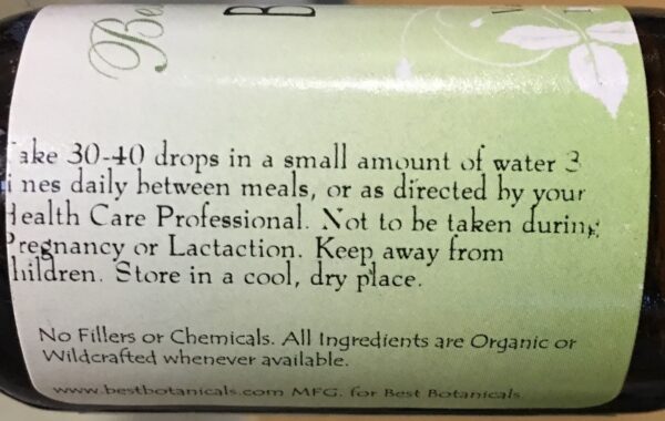 Botella de extracto de hoja de arándano para presión y visión