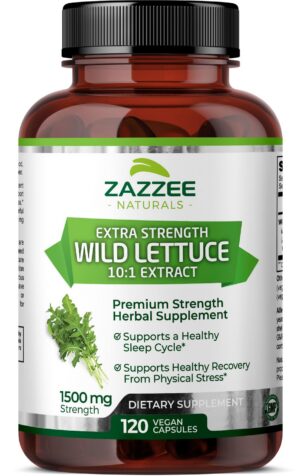 Botella extracto lechuga silvestre extra fuerte Zazzee