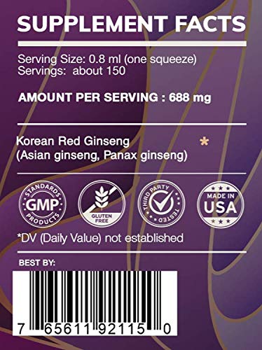 Version 1.0.0 Botella de extracto líquido natural de ginseng rojo coreano Earth's Love