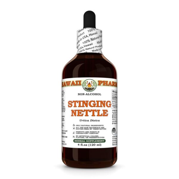 Botella extracto líquido de hoja de ortiga orgánico Hawaii Pharm 4oz