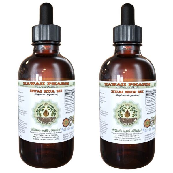Botella de extracto líquido Hu Zhang sin alcohol Hawaii Pharm 8 oz