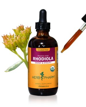 Botella extracto líquido raíz de rhodiola orgánica Herb Pharm