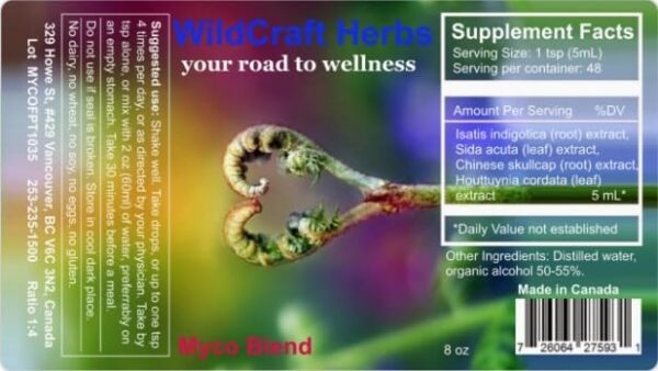 Botella de extracto Myco Blend Wildcraft Herbs